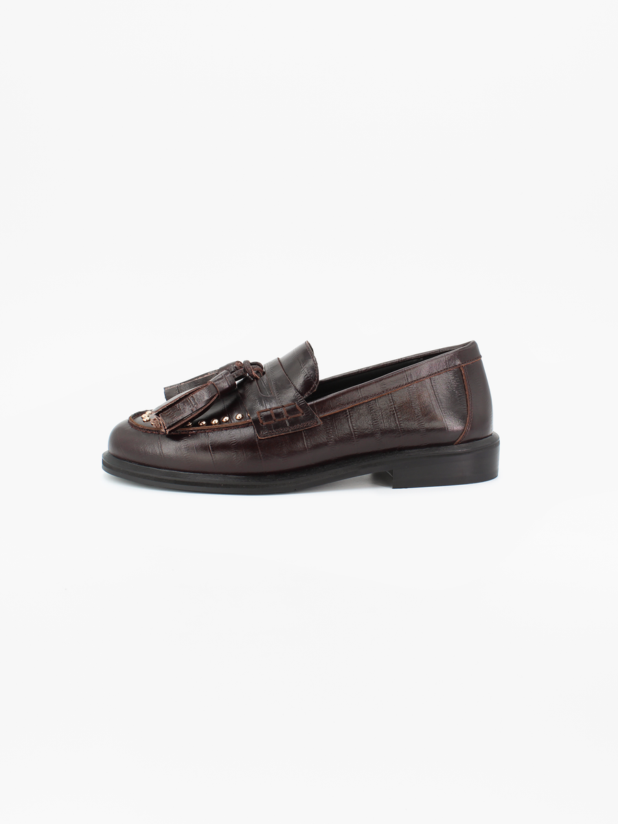 Billy Brown Studded Loafer