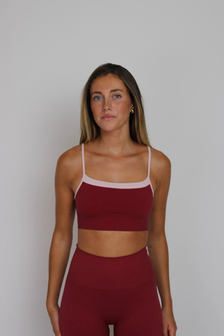 Lina Burgundy Bra