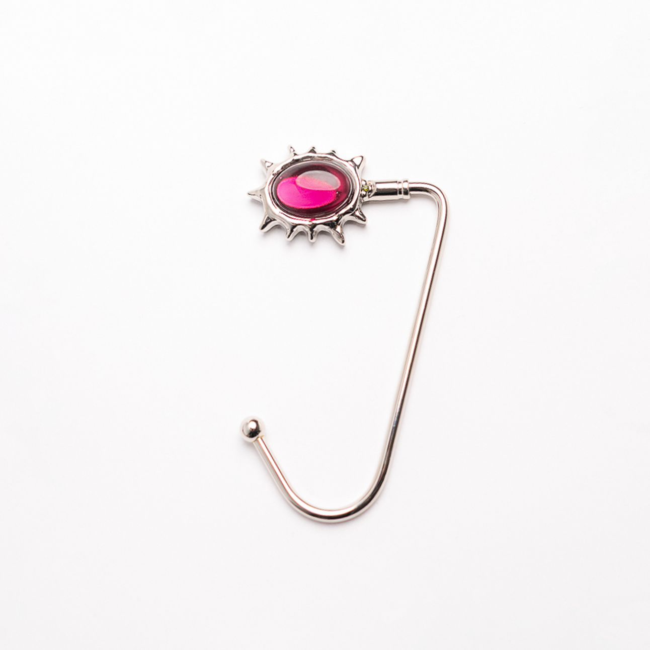 Fuchsia Glass Purse Hook